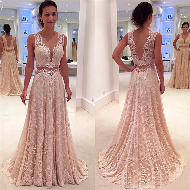 blush pink evening gown