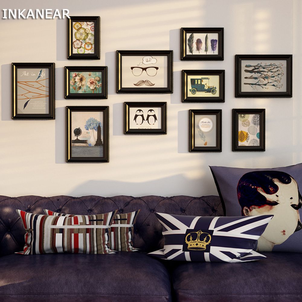 Living Room Picture Frames On Wall - mockup