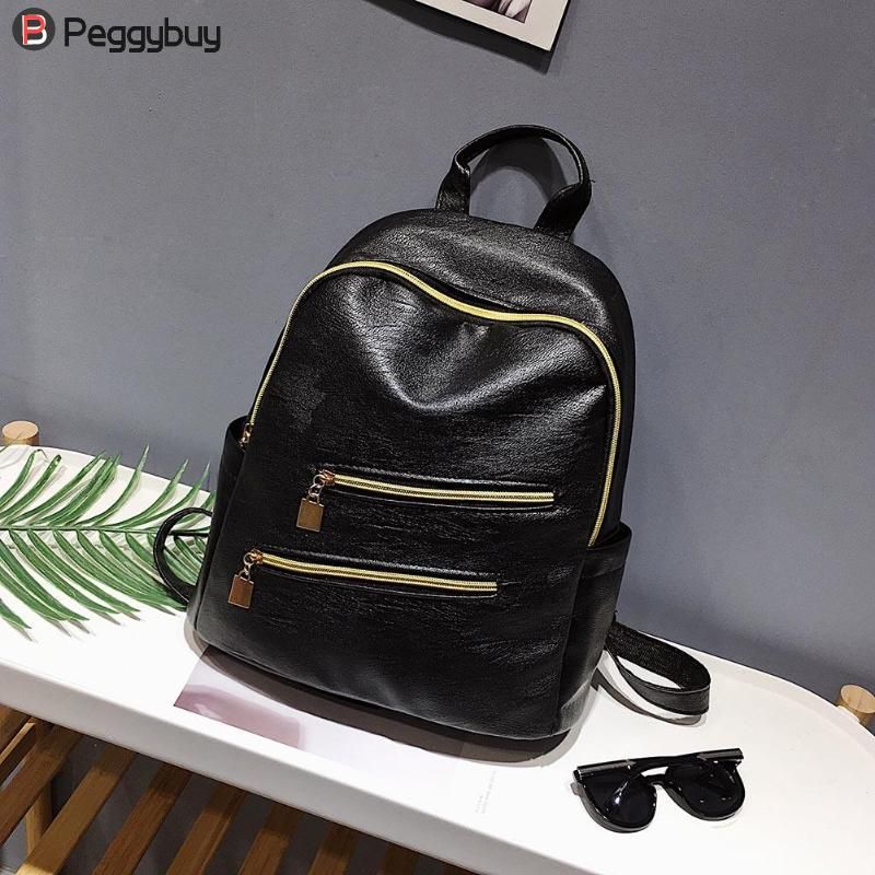 mochila charol negra