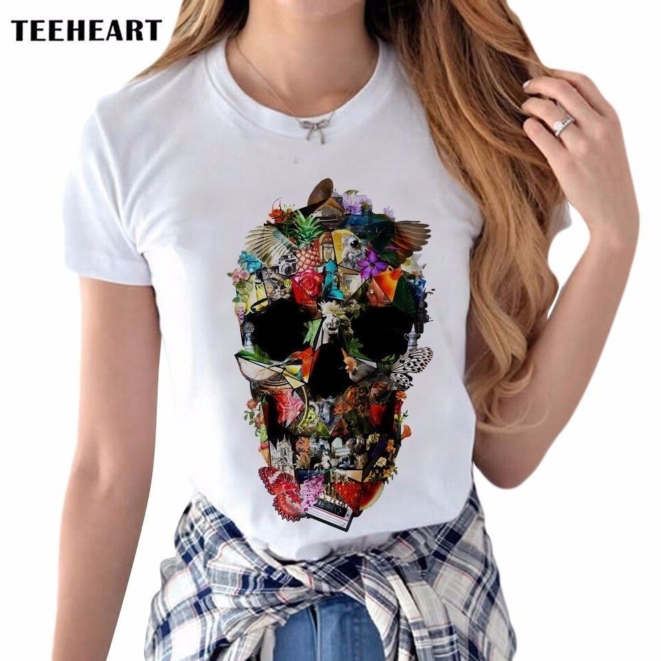 Acquistare T Shirt Manica Corta A Maniche Corte Con Teschio Messicano E  Teschio In Cotone Con Stampa Teschio Economico | Consegna Veloce E Qualità  | DHgate Italy
