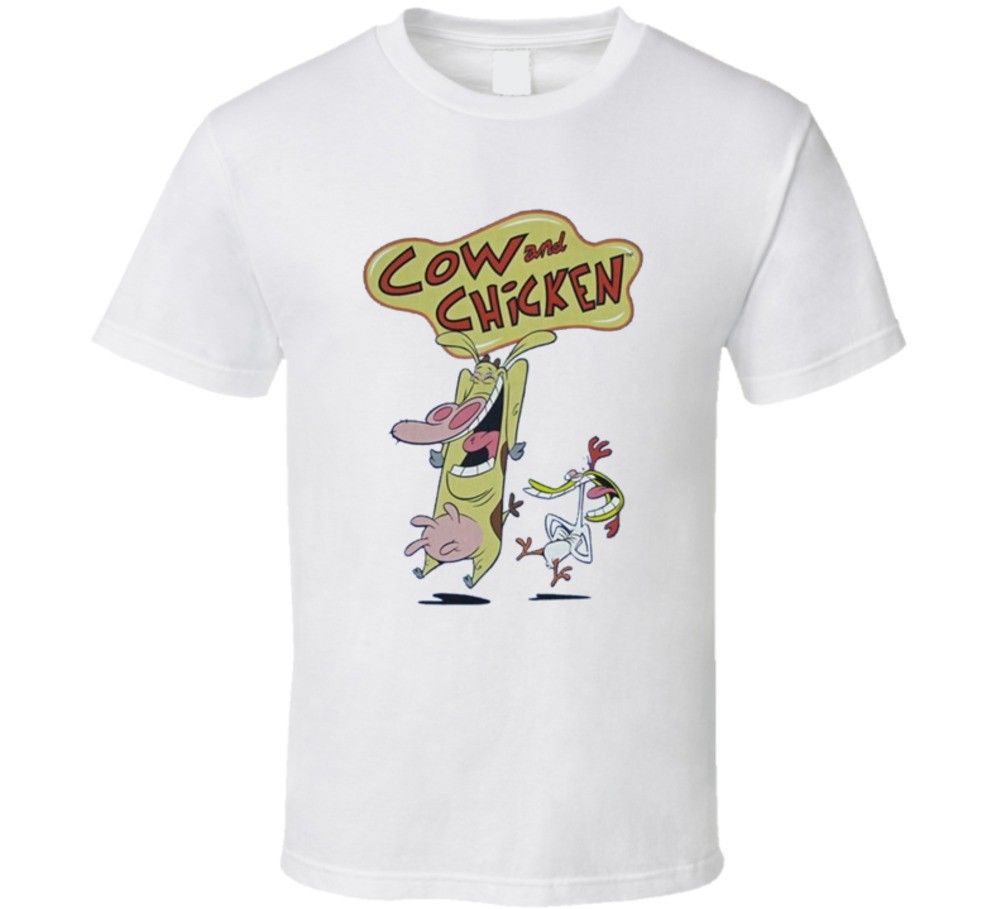 Cow And Chicken Cartoon Network TV Series Logo T Shirt Cartoon t shirt men Unisex New Fashion tshirt Loose Cow And Chicken Cartoon Network TV Series Logo T Shirt Cartoon t shirt men Unisex New Fashion tshirt Loose