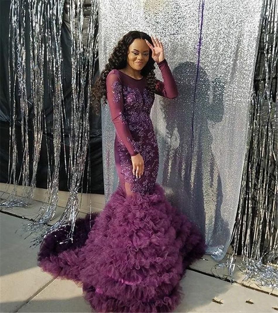 Dark Purple Prom Dresses Mermaid