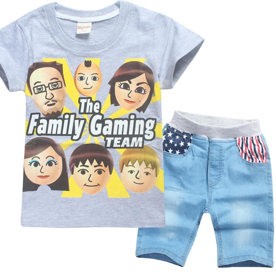 Teaegg Cartoon Roblox Fgteev Printed Short Sleeve Girls Boys T Shirt Jean Pants Family Gaming Team 2018 Kids Sport Suit Pajamas Boys Pjs Kids From Phononame 19 39 Dhgate Com - new fgteev 2018 roblox