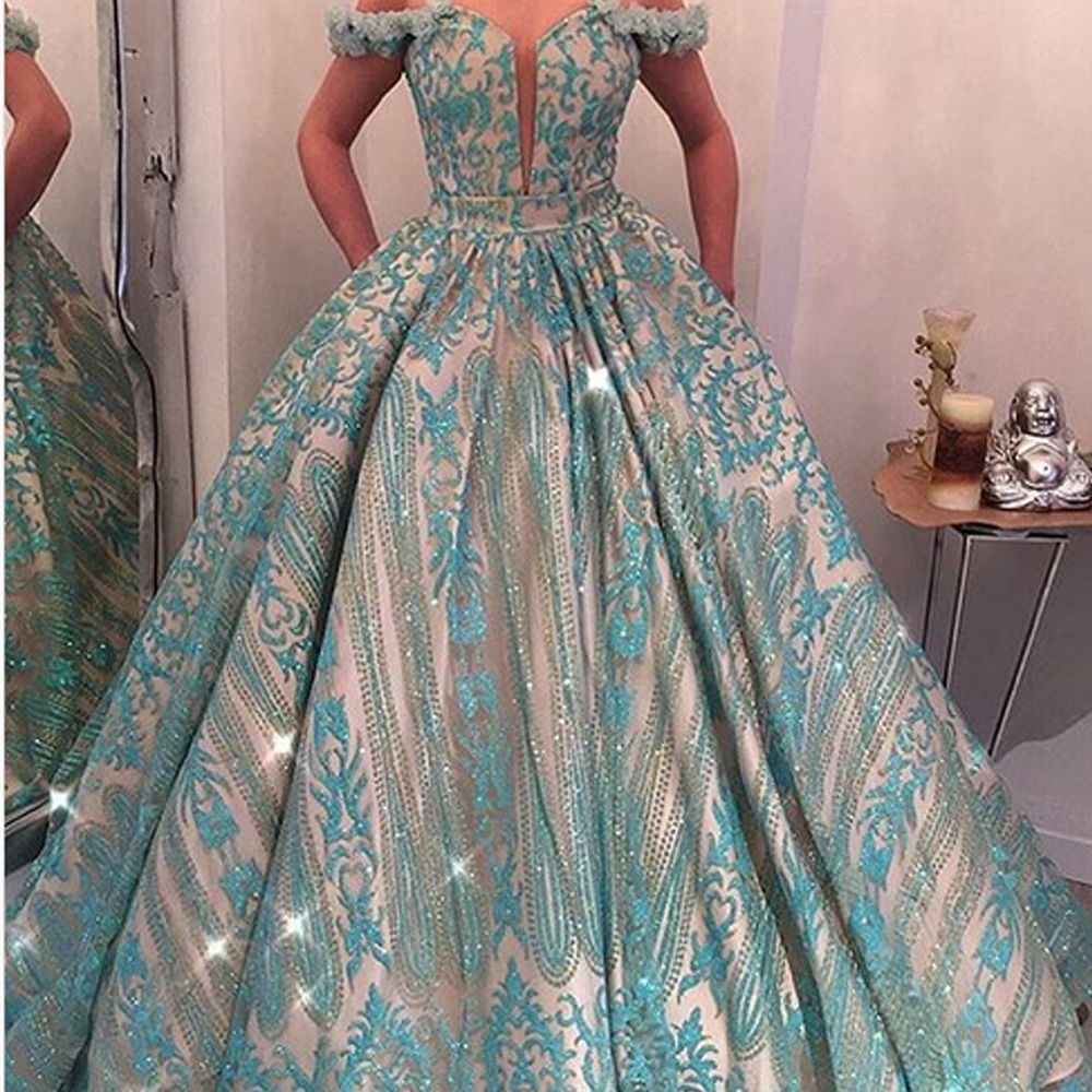 turquoise prom dresses 2018