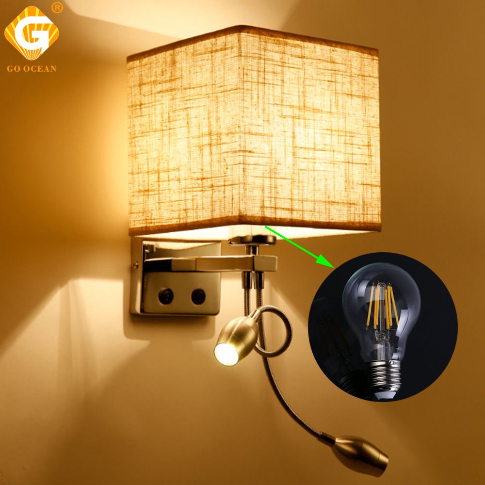 bedroom wall light with switch
