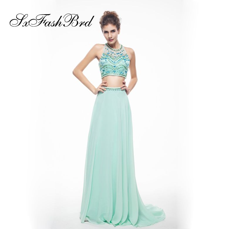 Elegante vestido de noche Sexy O cuello con rebordear Crop Top A Line Party Vestidos de Elegante vestido de noche Sexy O cuello con rebordear Crop Top A Line Party Vestidos de