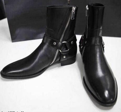 botines negros para hombre