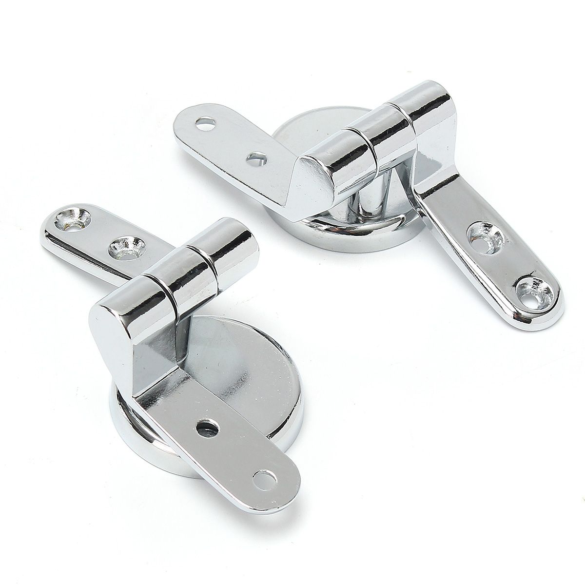 2x Zinc Alloy Toilet Seat Replacement Repair Chrome Hinge Set Universal NEW US