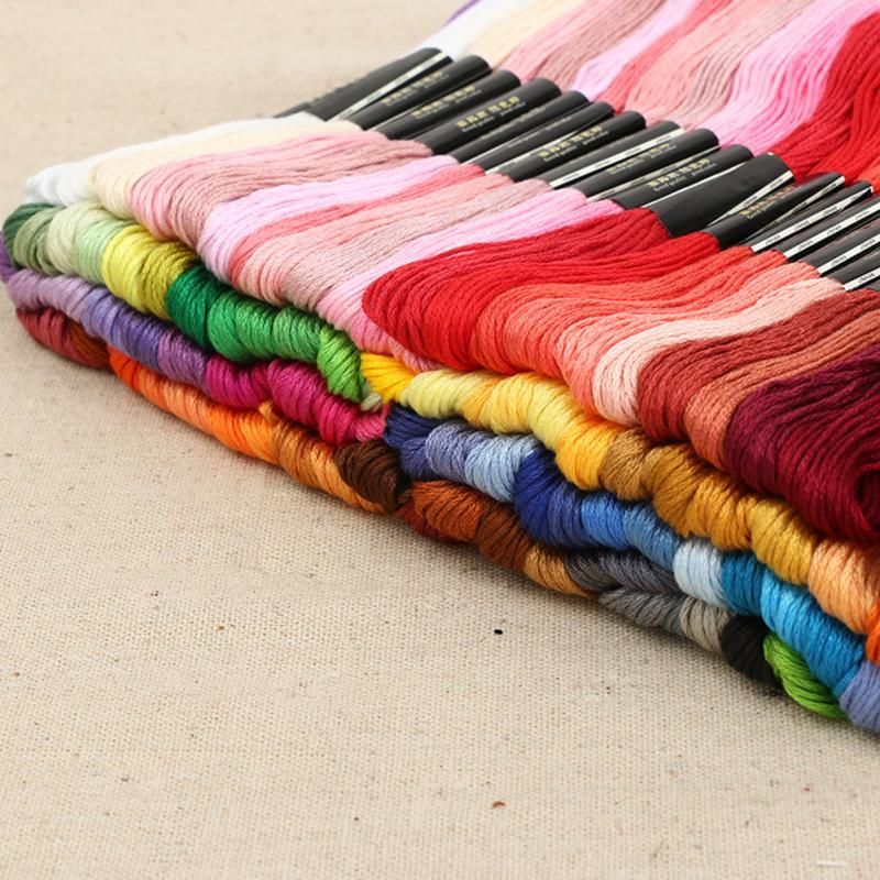 50pcs 50colors Threads Cross Stitch Cotton Embroidery Thread Sewing Skeins Craft