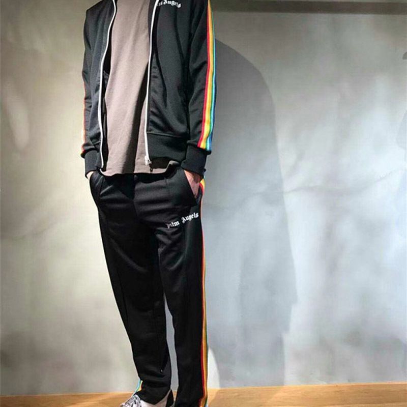 palm angels rainbow tracksuit