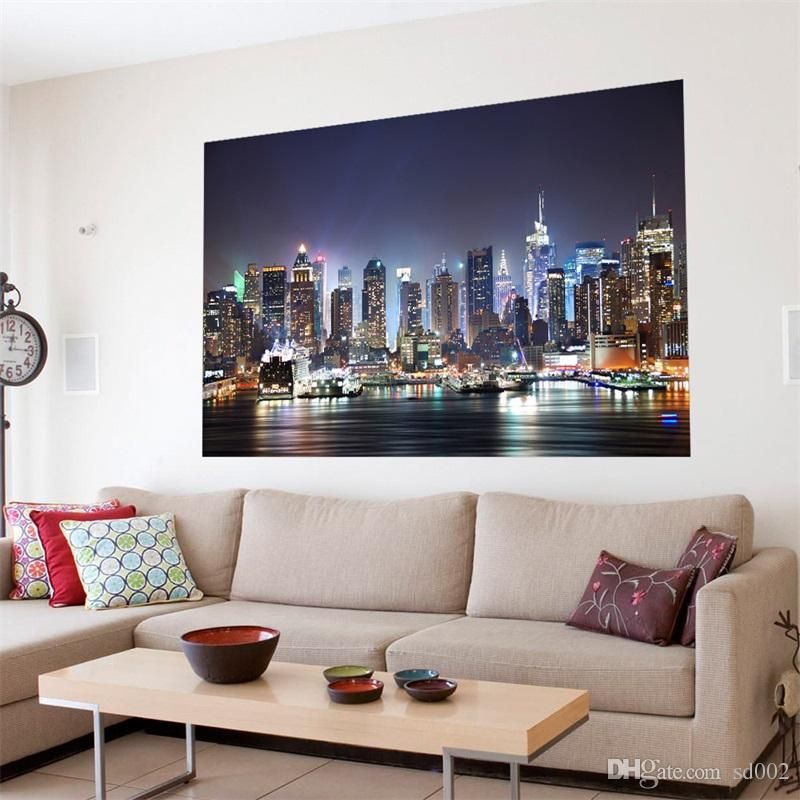 Купить Оптом Funlife Оригинальность Новый Стикер Стены Нью Йорк ...