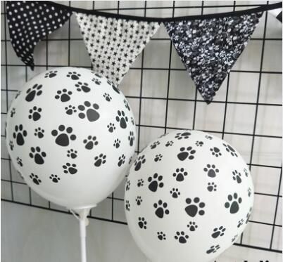 100 Party Supplies 12 Patrolling Dog Paws Party Balloons Latex