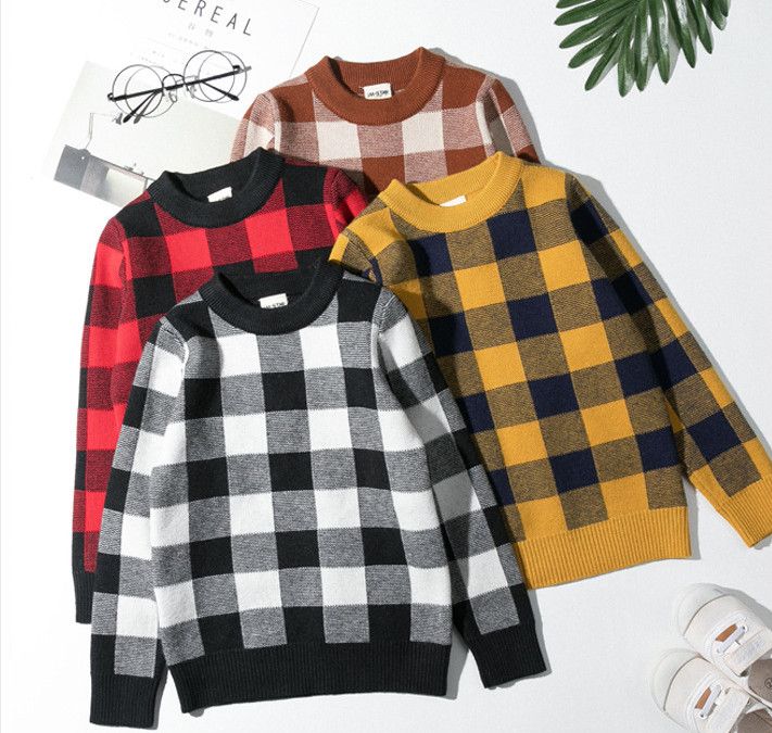 long plaid sweater