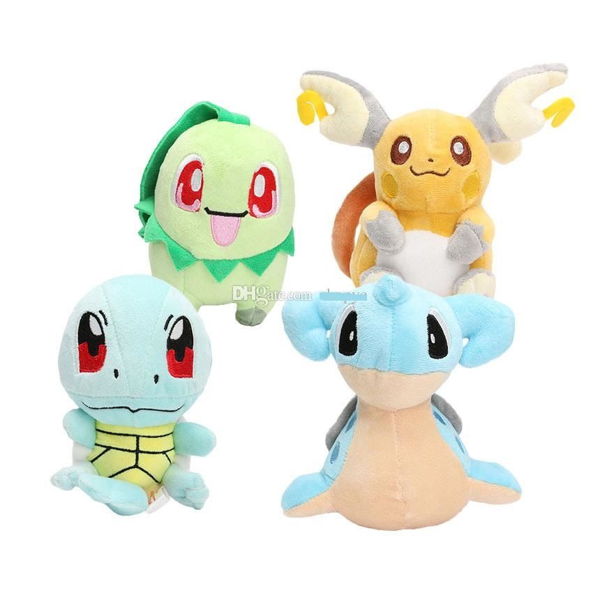 Compre Caliente ! Nuevo 4 Unids / Lote Lapras Chikorita Squirtle Raichu Pikachu Felpa Muñeca De Peluche Juguetes Para Niños Mejores Regalos 13 15 Cm A 11,7 € Del Messishop | DHgate.Com