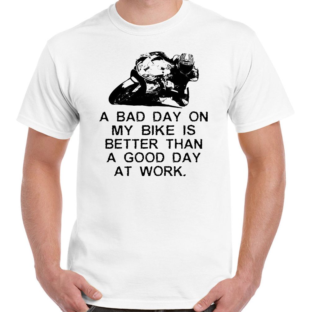 Mens Funny Biker T-Shirt Motorbike Motorcycle Bike My Perfect Day
