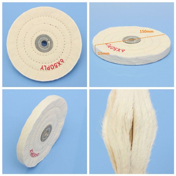 8 Inch Round Felt Wool 1//2inch Arbor Buffer Polisher Buffing Polishing Wheel