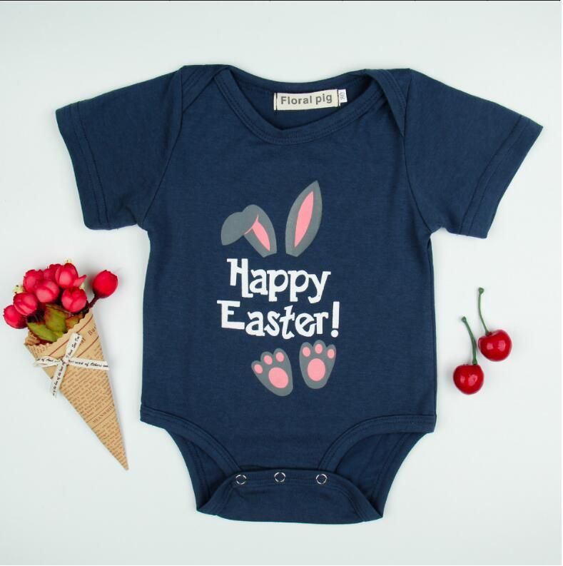 Infant Baby Girls Bodysuit Short-Sleeve Onesie Ice Cream Print Jumpsuit Summer Pajamas