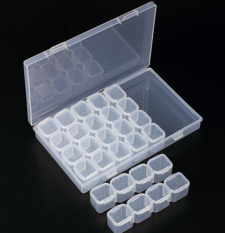 Compre 28 Celosías Caja De Almacenamiento De Arte De Uñas Desmontable Pintura De Diamante Contenedor De Almacenamiento Accesorios Cajas De Punto De Cruz Organizador De Joyas Sn2284 A 1 69 Del Szyang