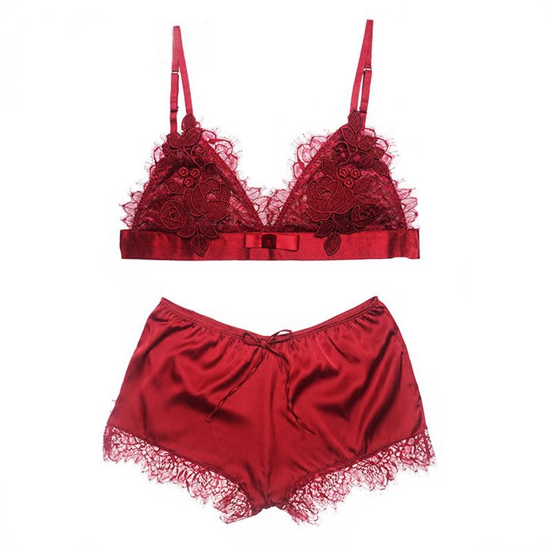 silk bra and shorts