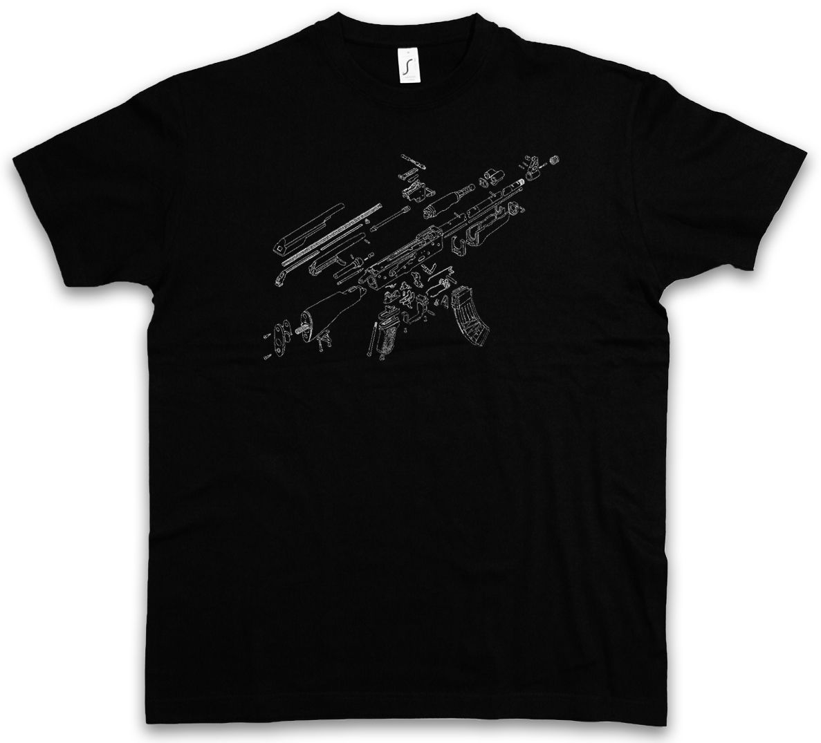 AK47 BLUEPRINT T SHIRT AK 47 74 Gun MG Machine Automatic Rifle War Russian  From Xsy12tshirt, $18.14 | DHgate.Com