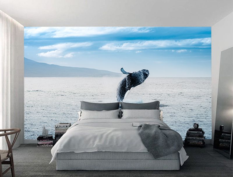 مخصصة 3d ستيريو صور خلفيات جدارية الفضاء المحيط الحيتان الروضة غرفة المعيشة خلفية الجدار الديكور جدارية 2021 من fst1688 46 1ر س موبايل dhgate