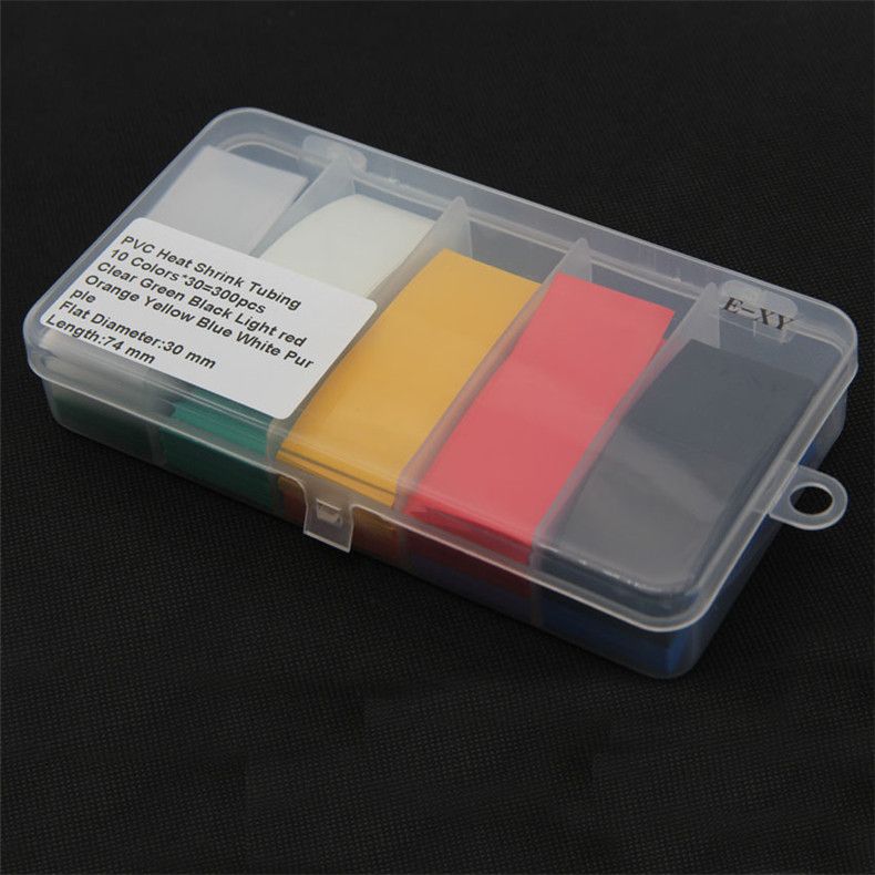18650 Battery Skins Flat PVC Heat Shrink Tubing Battery Wrap 300pcs for 10 Color