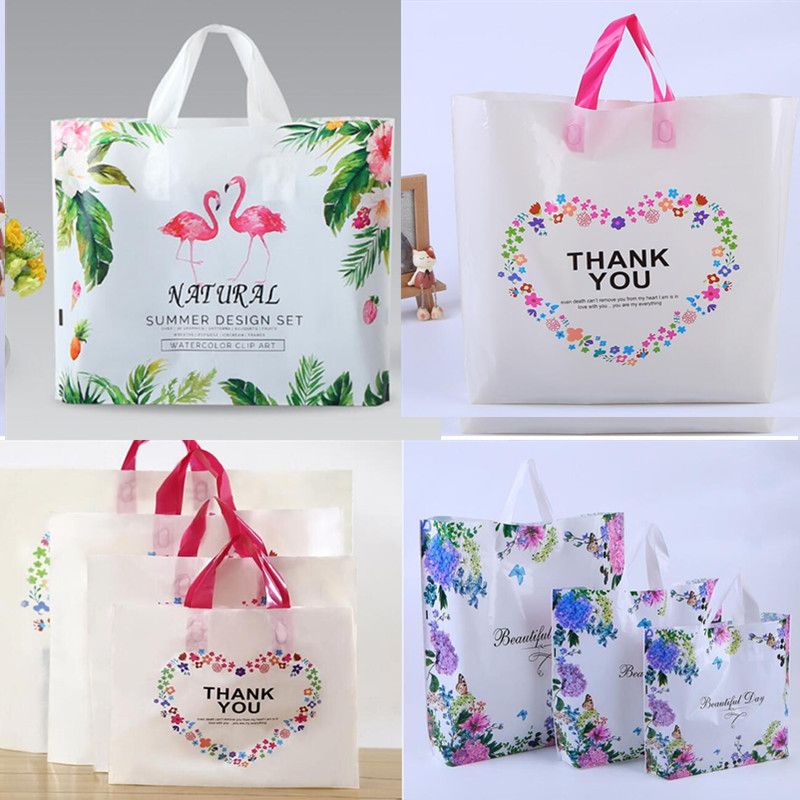 2021 Flamingo Plastic Gift Bag Merchandise Bags With