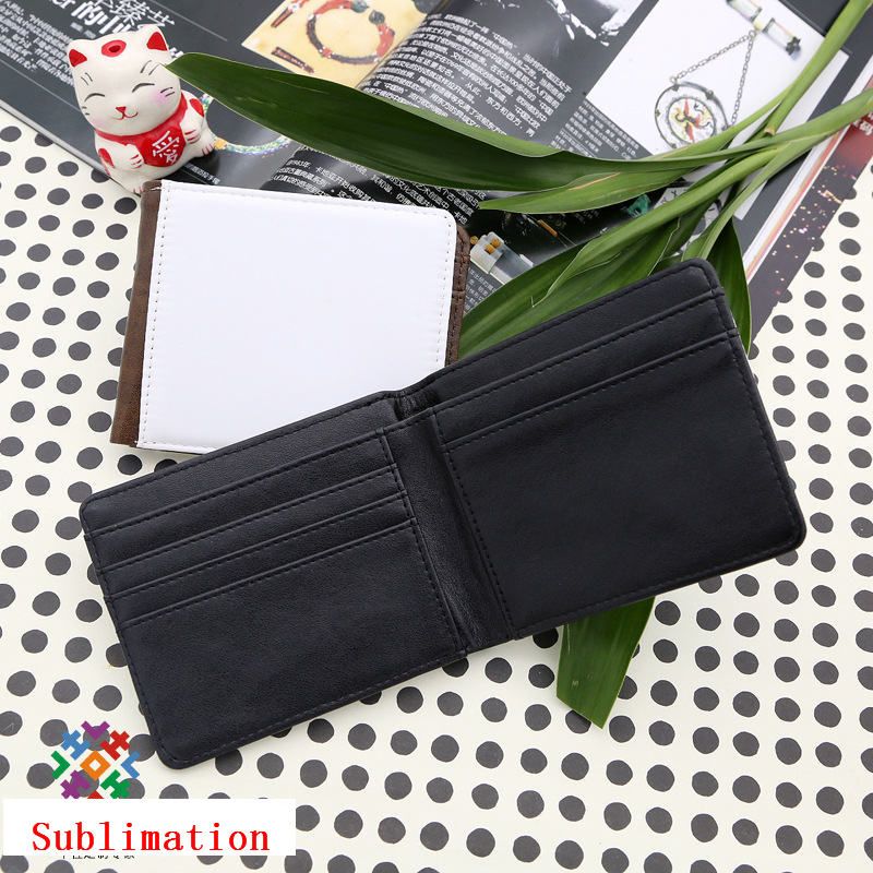 Wallet For Sublimation Purse Moneybag For Men Can Print Your Custom Design Thermal Transfer Printing Blank Wallets Short Style Luxury Wallets Flat - 