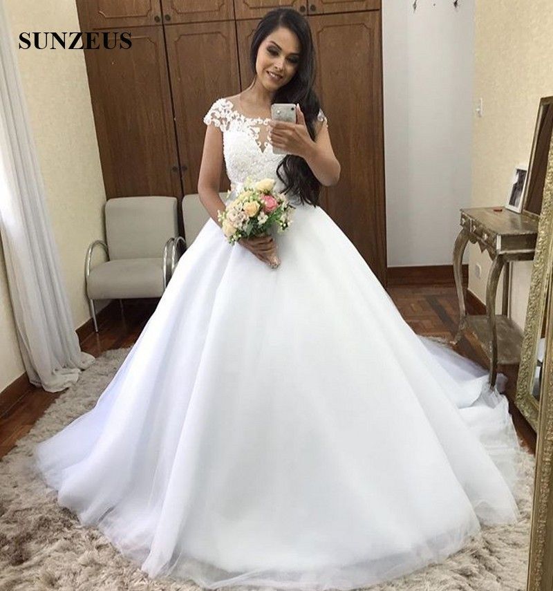 Abiti Da Sposa Con Maniche A Palloncino Appliques Maniche Lunghe Abiti Da  Sposa Lunghi In Tulle A Palloncino Lunghi Vistido De Noiva Da 191,43 € |  DHgate Italy
