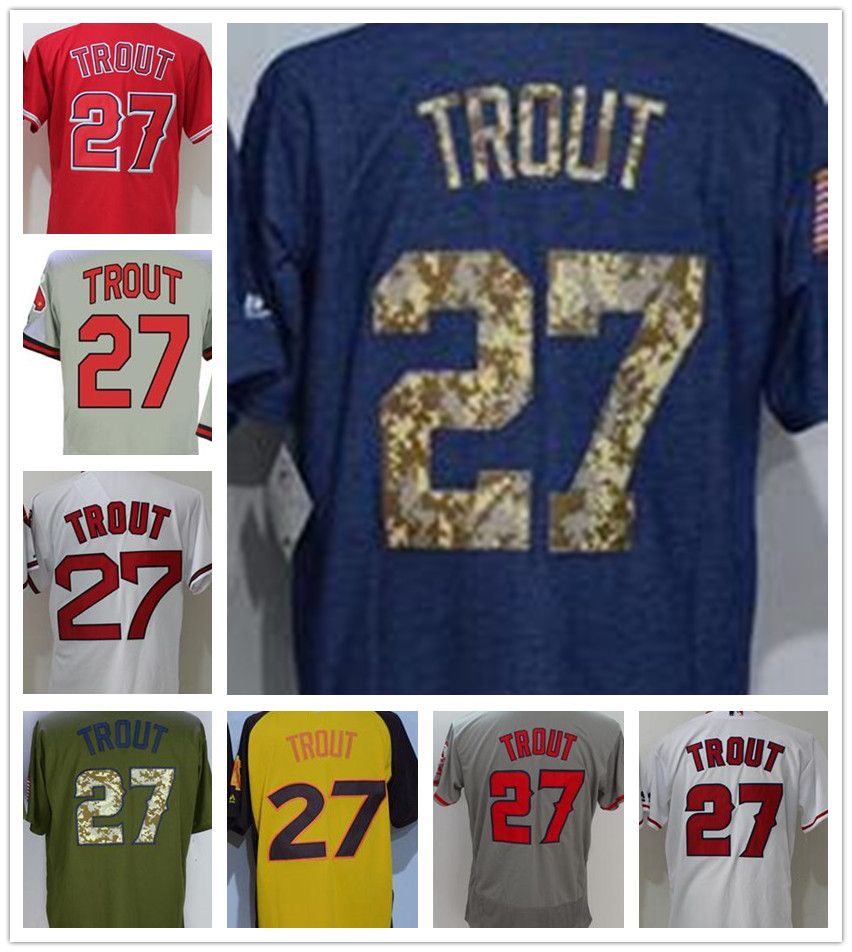 grey mike trout jersey