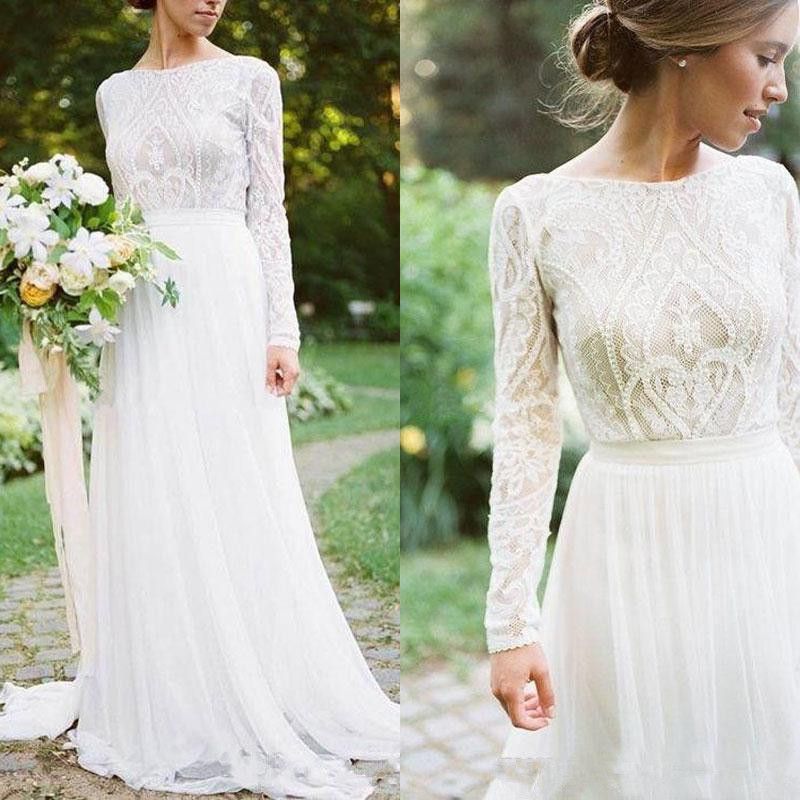 long sleeve wedding dresses 2018