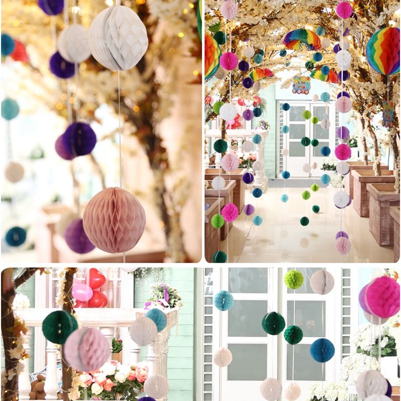 Tissue Paper Honeycomb Ball Paper Lantern Ball Christmas Wedding