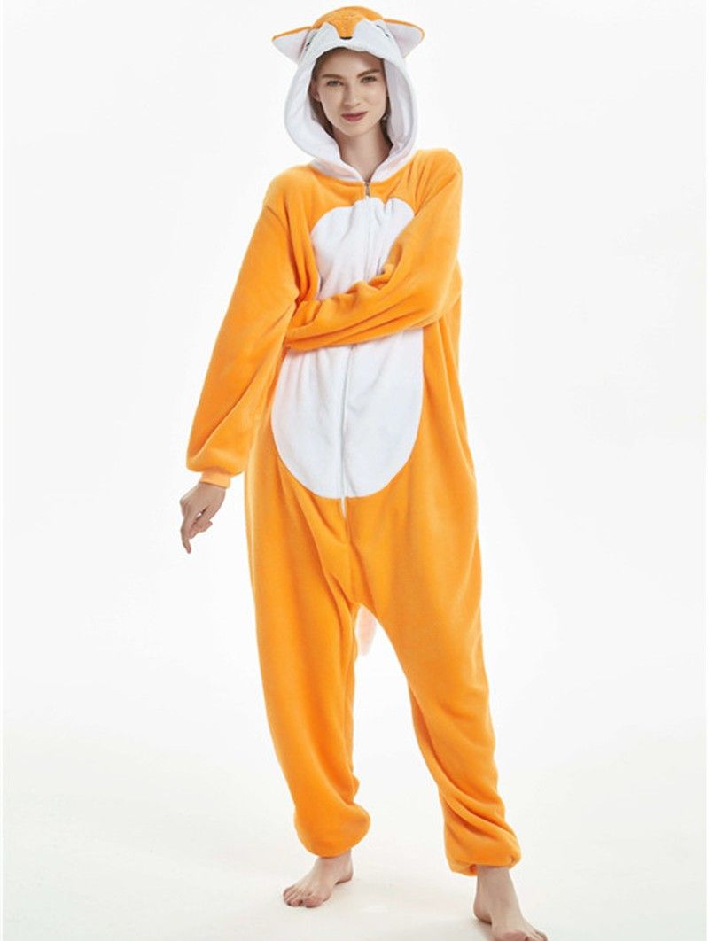 Cute Fox Kigurumi Pajamas Anime Cosplay Costume Unisex Adult 1 Sleepwear
