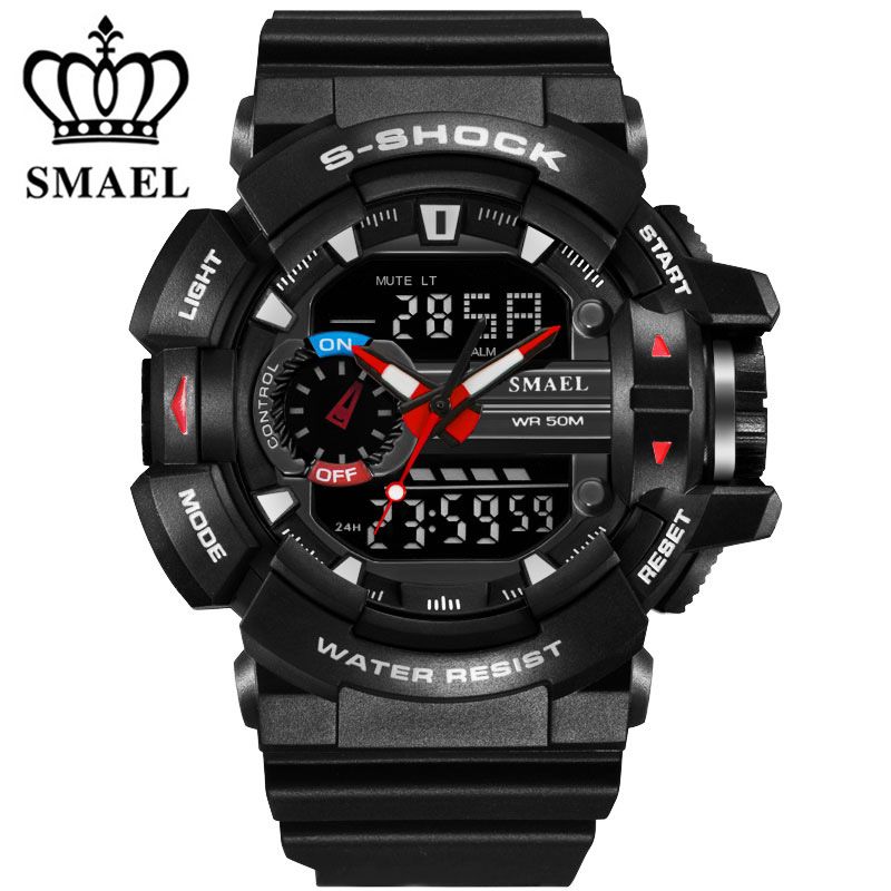 digital watch with hands