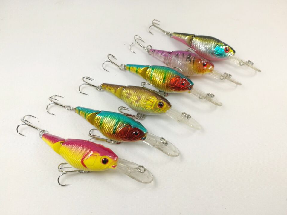 LOT12 FISHING LURES JOINTED CRANKBAIT HOOKS 8.8g/8cm From Hsh2986456, 0.59