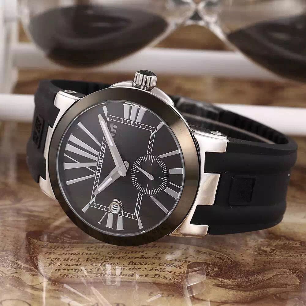Top Sell Man Watch Black Face Stainless Steel Automatic Movement Mens