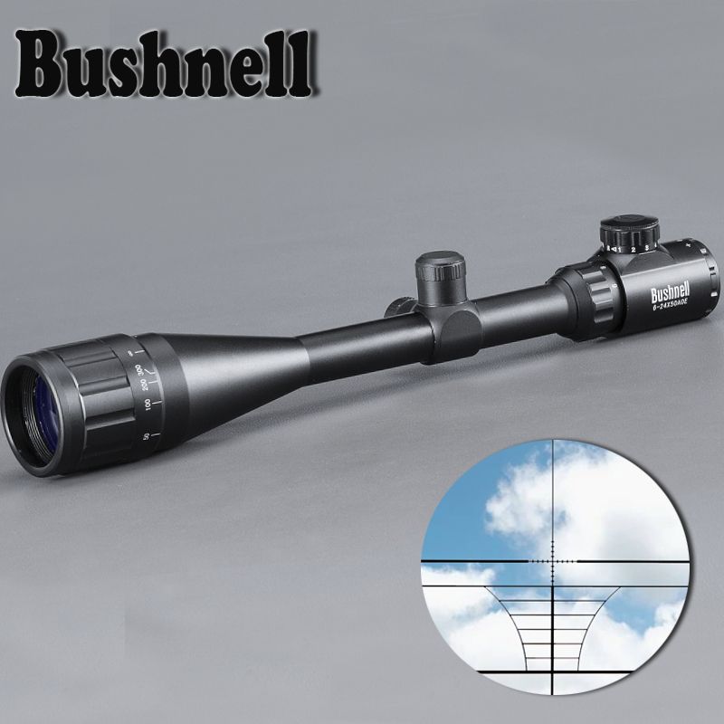 BUSHNELL 6 24X50 AOE Riflescope Adjustable Green Red Dot Hunting Light