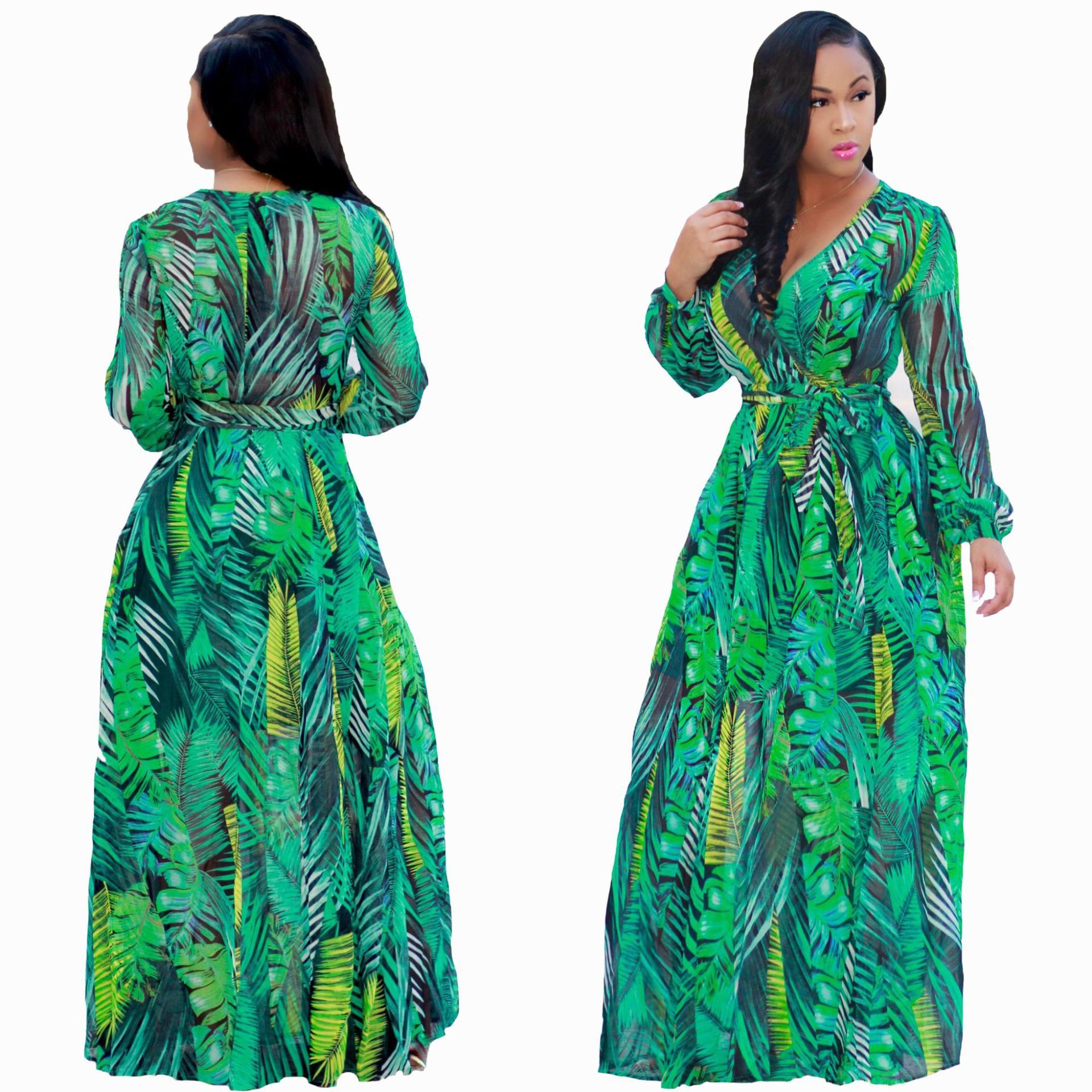 women's floral chiffon maxi dresses