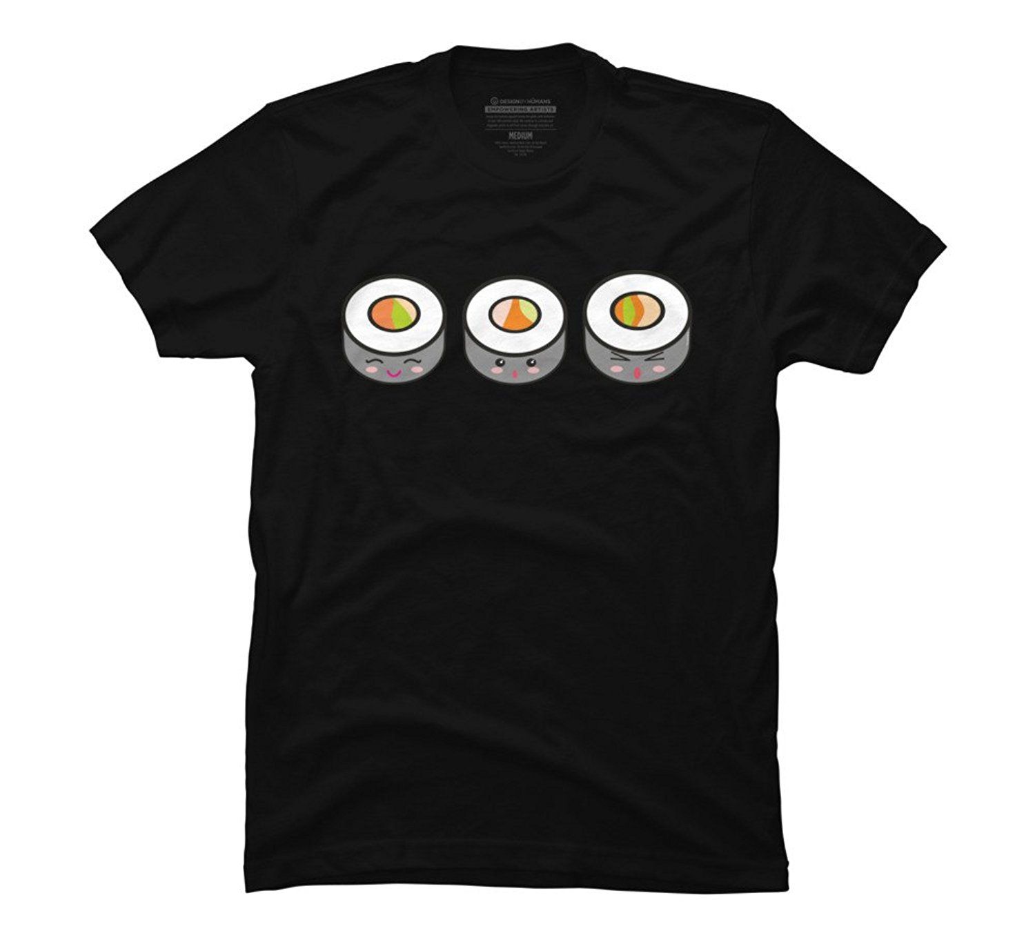 Sushi Mens Crew Neck Short Sleeve T-Shirt Casual Shirt for Men
