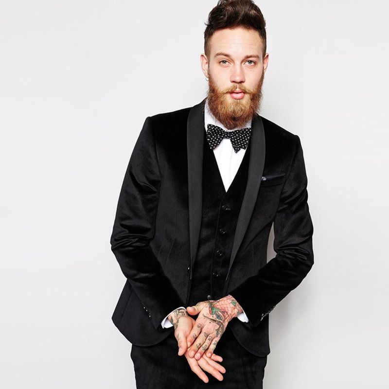 black velour suit jacket