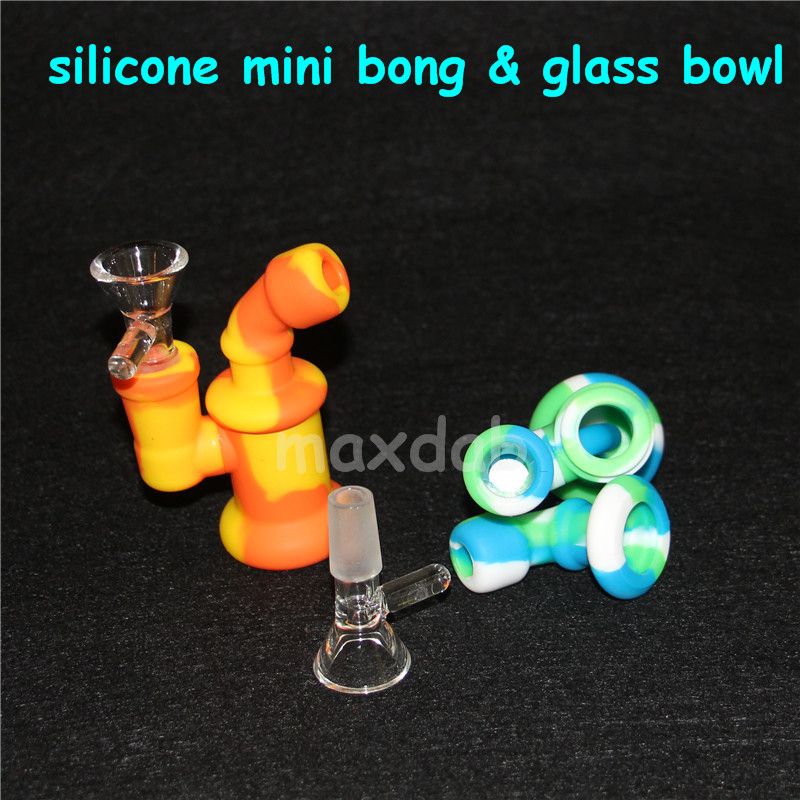 2021 Wholesale Mini Silicone Rigs Dab Jar Bongs Jar Water Pipe Silicon