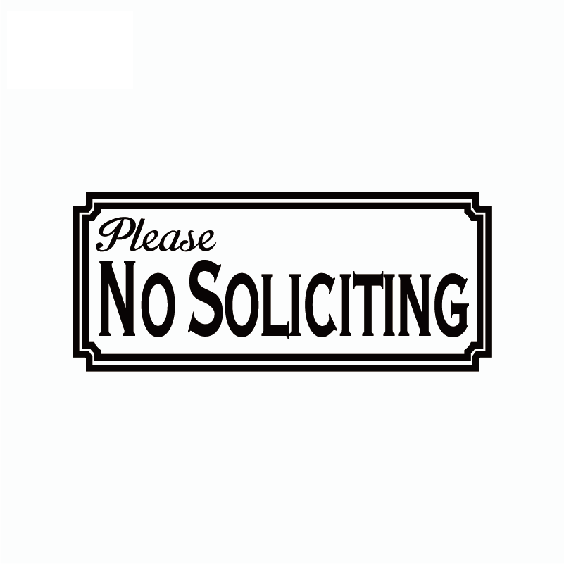 No Soliciting Vinyl Decal Sticker Car Truck Window