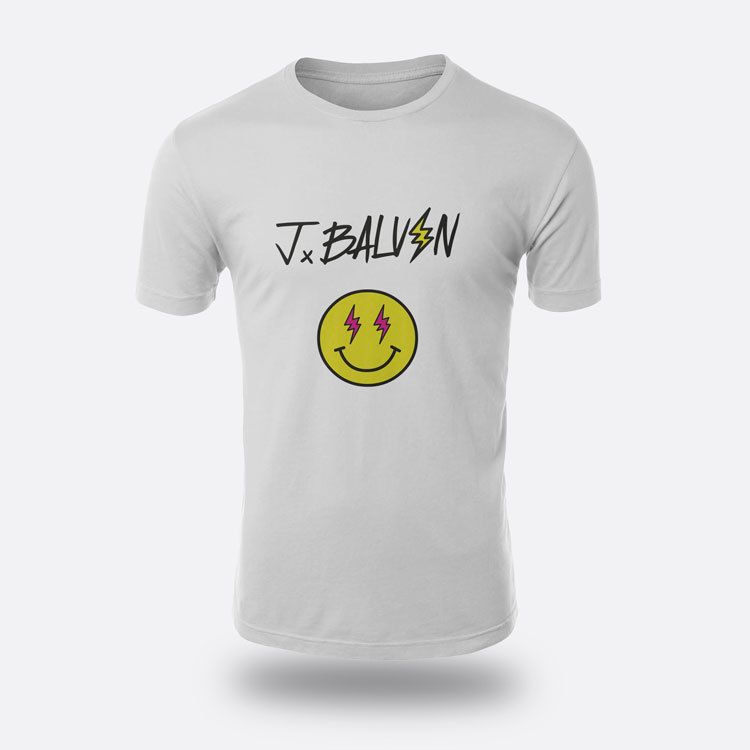 bosquejo ballena azul papel Emoji Smile J Balvin Tees Blanco S - 3xl Camiseta Camisa Algodón Hight  Quality Hombre Camiseta Cuello