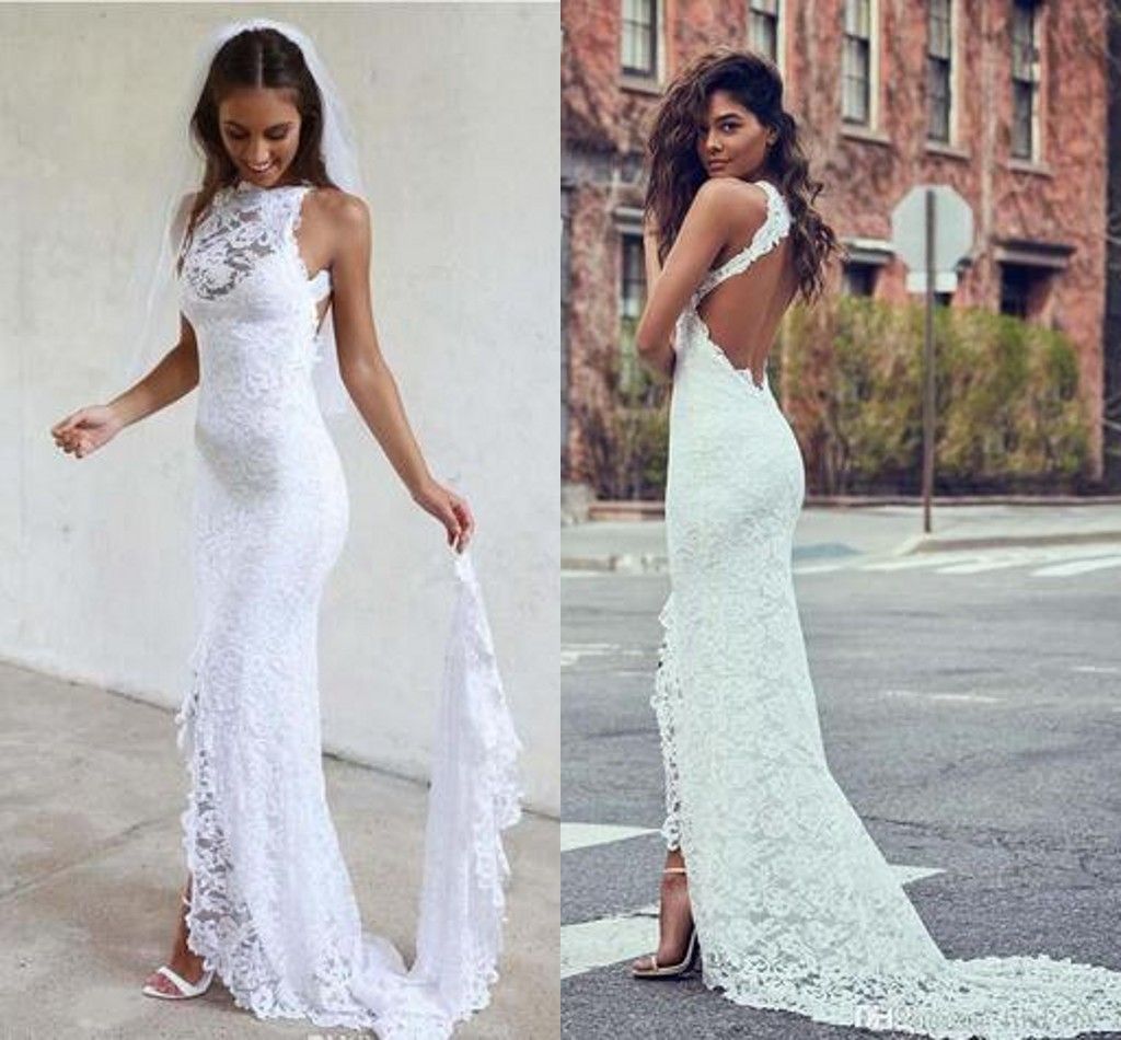 low back wedding dresses 2019