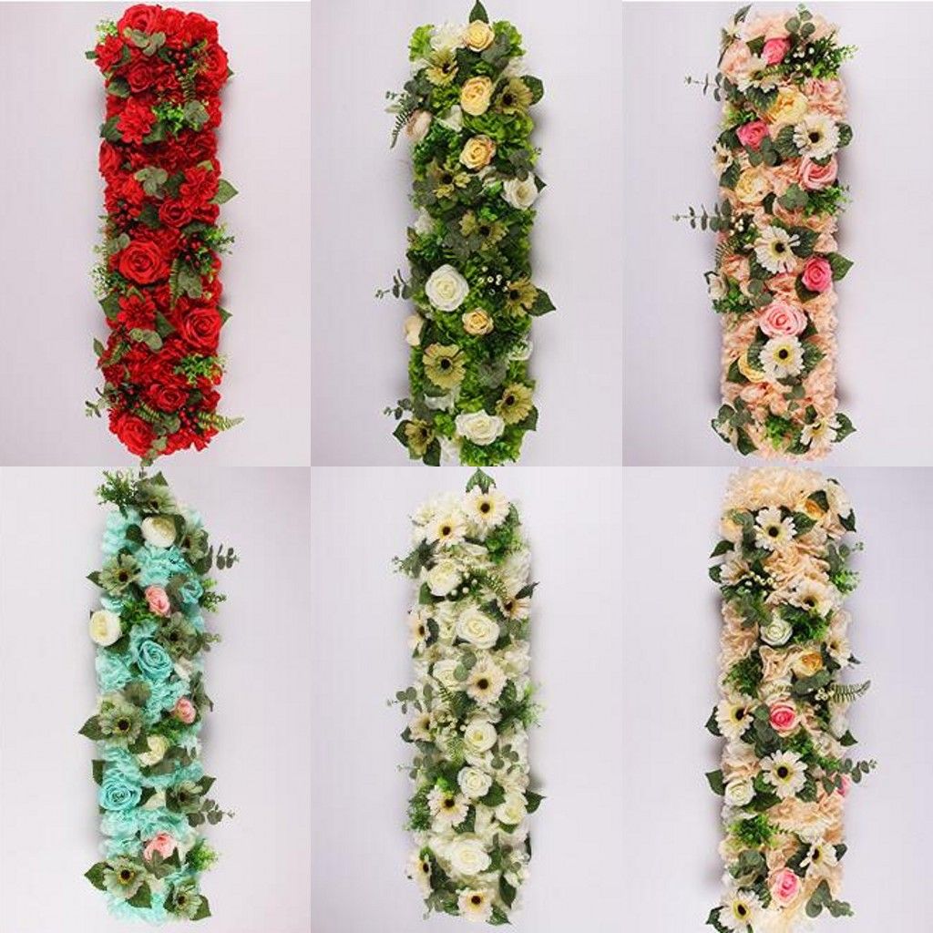 25 100 Cm Elegant Artificial Flower Rows Wedding Centerpieces Road Cited Flower Table Runner Decoration Supplies Red Wedding Decorations Vintage Wedding Decoration From Alegant Lady 26 33 Dhgate Com