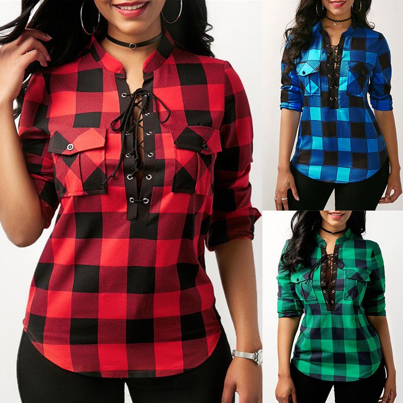 red check shirt for ladies