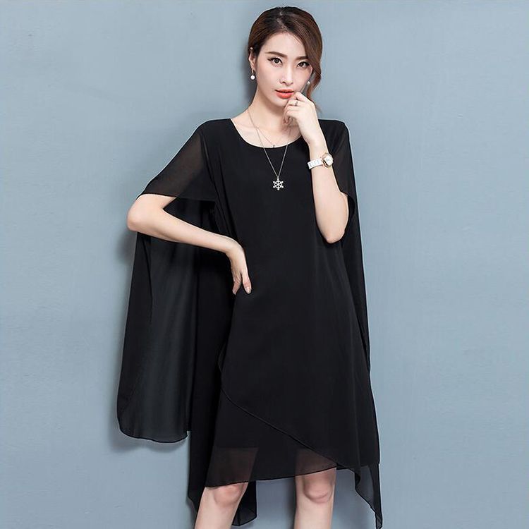 chiffon poncho dress