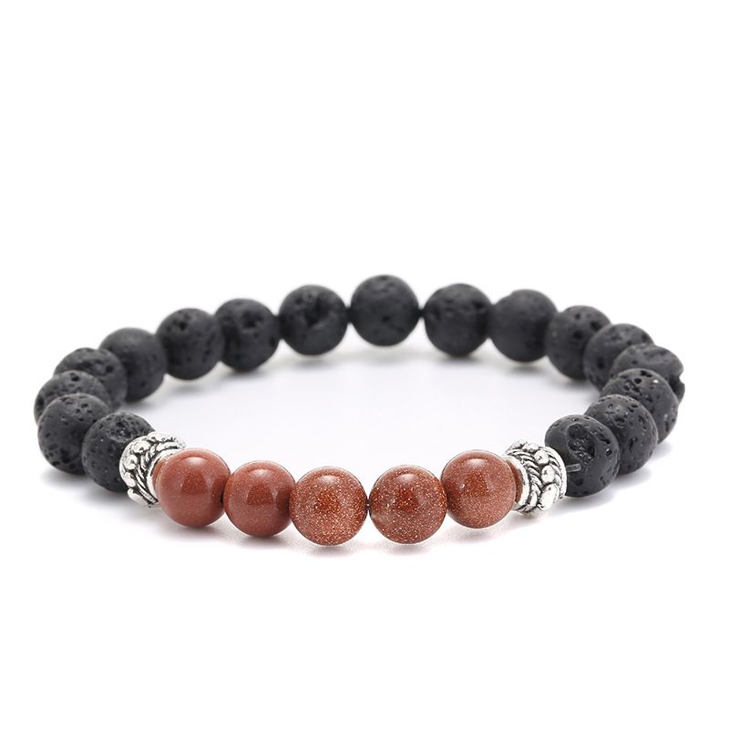 Pulsera De Piedra Volcánica Natural Mujar Pulsera De Bola De Pulsera De Piedra Volcánica Natural Mujar Pulsera De Bola De