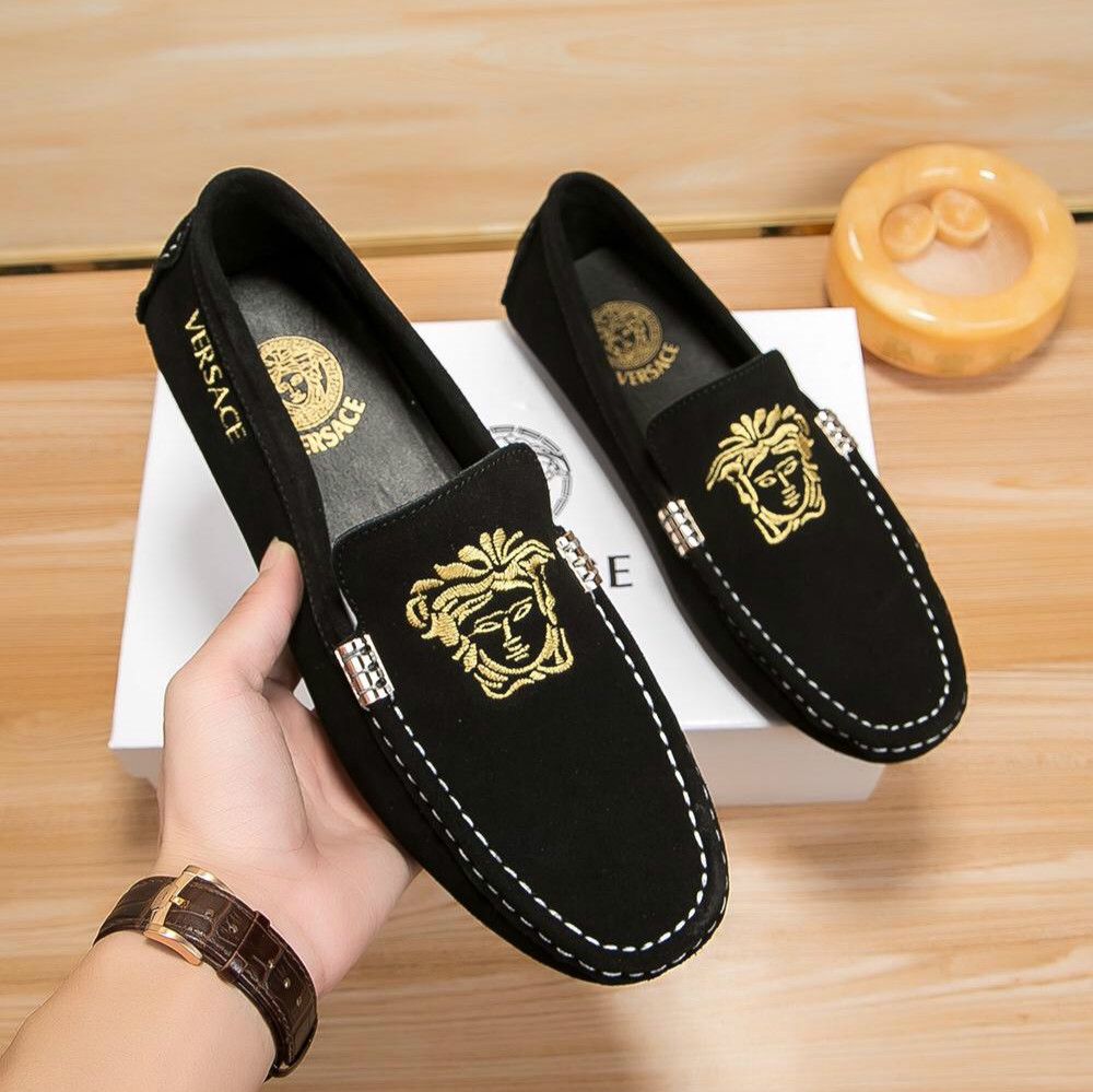 versace driving loafers