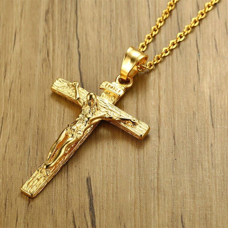 Cruz Colgante Collar De Oro / Negro Hombres Joyería Para Las Mujeres / Hombres Crucifijo Fe Collares Hombre De 0,71 € |